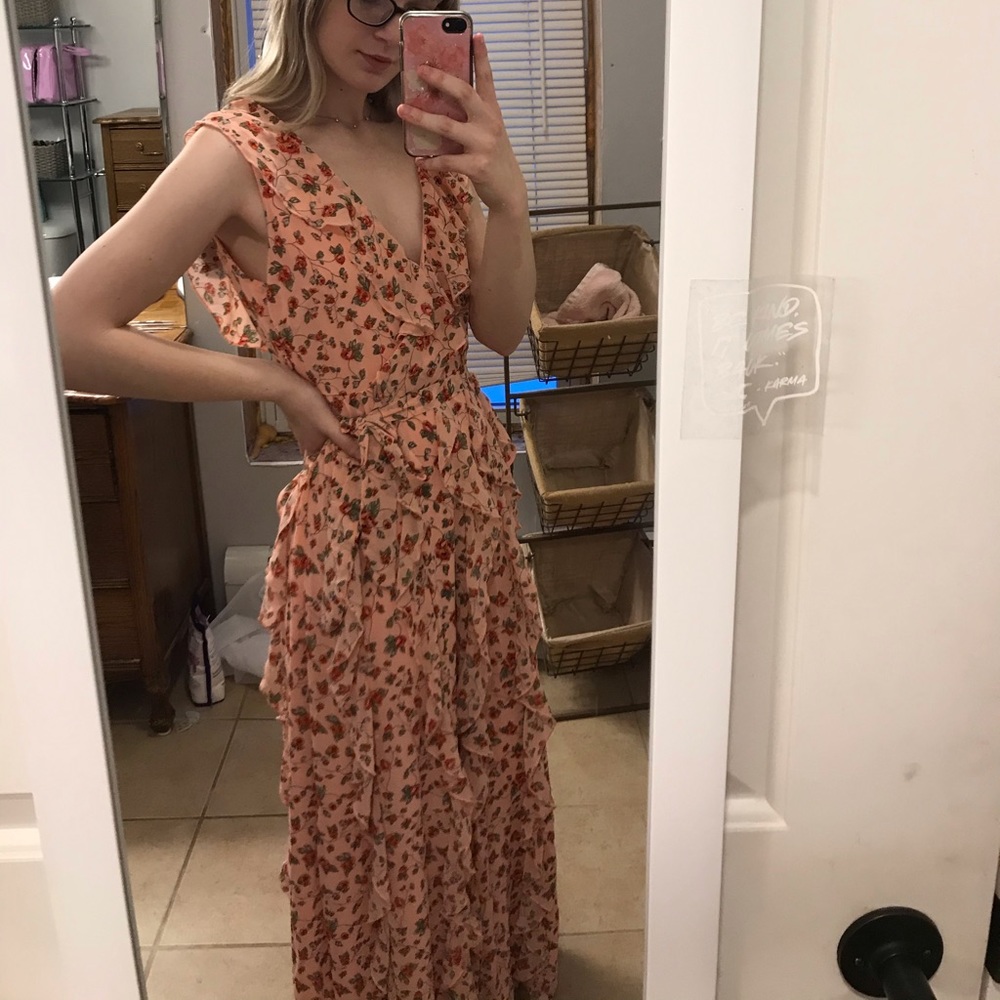 Nasty-Gal “grow the distance” floral maxi dress